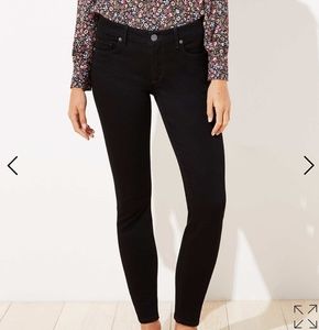 LOFT Curvy Slim Pocket Black Skinny Jeans Size 0